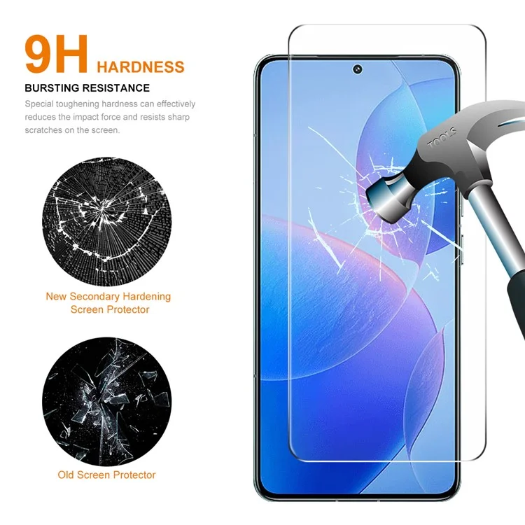ENKAY HAT PRINCE 2Pcs Pour Xiaomi Poco F6 Pro 5G / Redmi K70 5G / K70 Pro 5G / K70E 5G Écran Tactile Sensible Film de Verre HD en Aluminium-Silicium Haut de Gamme