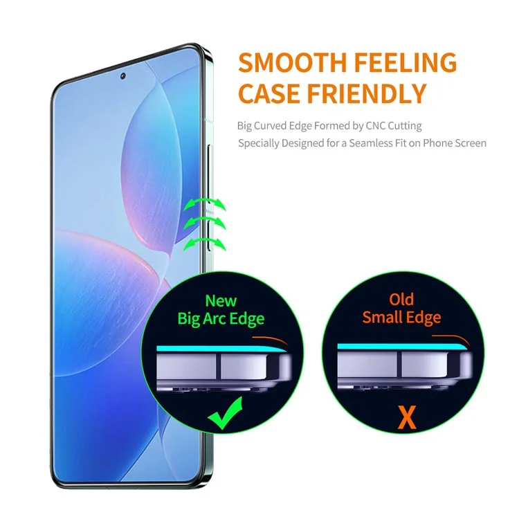 ENKAY HAT PRINCE 2Pcs Pour Xiaomi Poco F6 Pro 5G / Redmi K70 5G / K70 Pro 5G / K70E 5G Écran Tactile Sensible Film de Verre HD en Aluminium-Silicium Haut de Gamme
