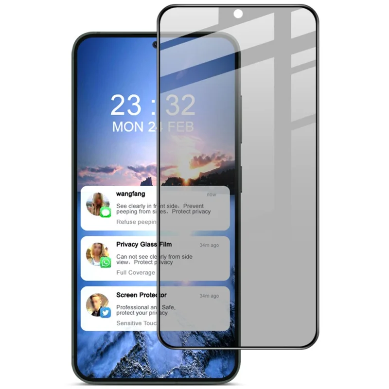 IMAK For Samsung Galaxy S24 Anti-spy Film Full Cover AB Glue Tempered Glass Screen Protector