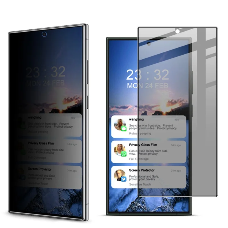 IMAK Für Samsung Galaxy S24 Ultra-temperatur-gla-bildschirmschutz Anti-peep-privatsphäre Schutz Film