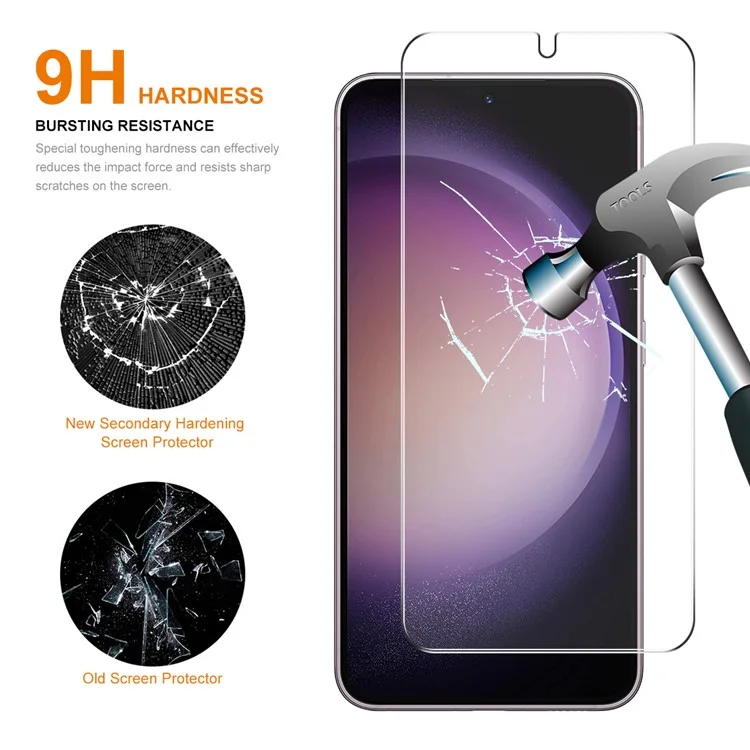 ENKAY HAT PRINCE 5Stk für Samsung Galaxy S25 / S24 Bildschirmschutz Hochaluminiumsiliziumglas (Fingerabdruckerkennung)
