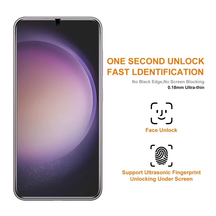 ENKAY HAT PRINCE 5Stk für Samsung Galaxy S25 / S24 Bildschirmschutz Hochaluminiumsiliziumglas (Fingerabdruckerkennung)