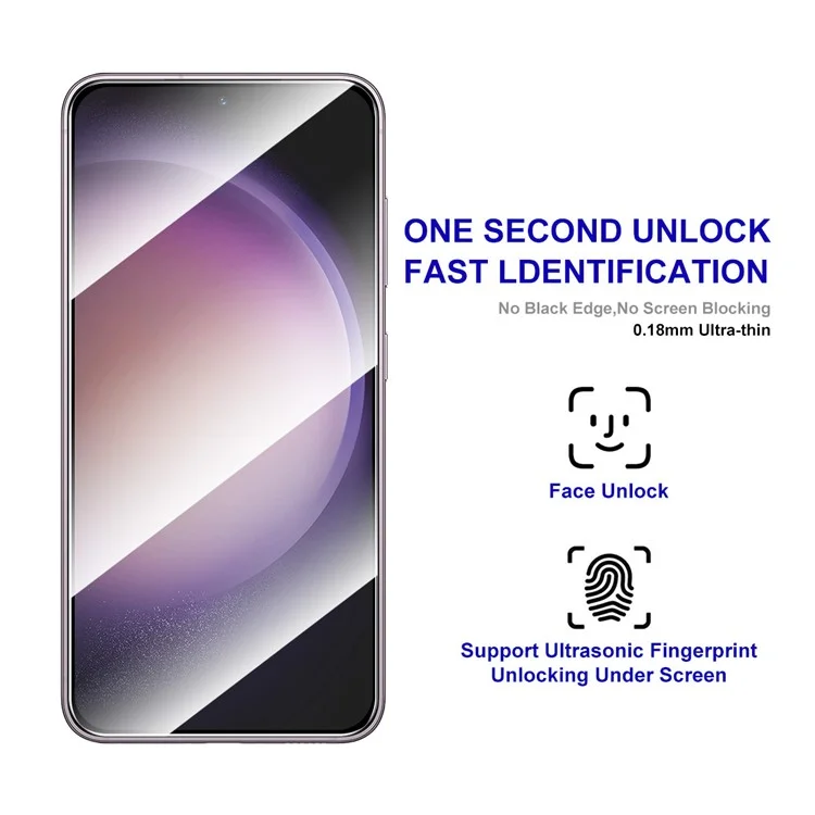 ENKAY HAT PRINCE 5Pcs para Samsung Galaxy S25 / S24 0.18mm Full Glue HD Screen Protector (Fingerprint Unlock)