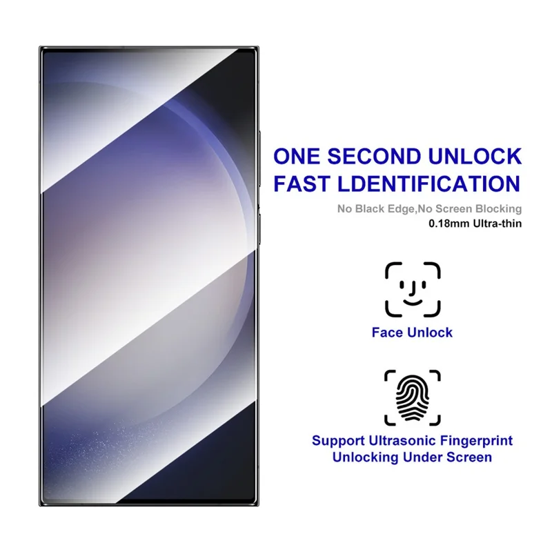 ENKAY HAT PRINCE 5Pcs for Samsung Galaxy S24 Ultra Full Coverage Screen Protector (Fingerprint Unlock)