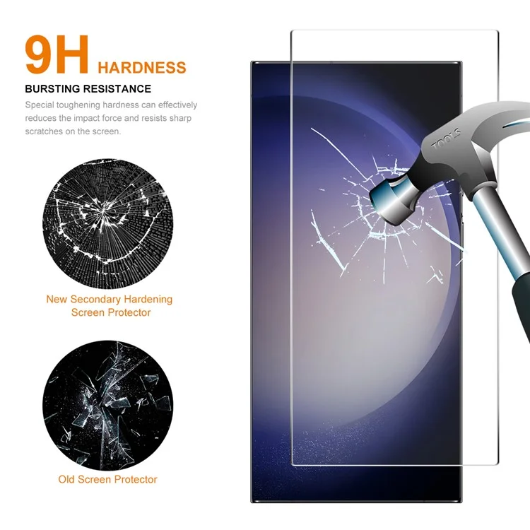 ENKAY HAT PRINCE für Samsung Galaxy S24 Ultra Bildschirmschutz aus hochwertigem Aluminium-Silizium-Glas (Fingerabdruckentriegelung)