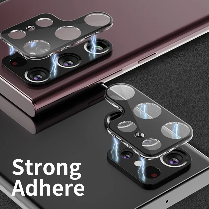 ENKAY HAT PRINCE 2Pcs For Samsung Galaxy S24 Ultra Camera Lens Protector Tempered Glass Back Camera Protection - Black