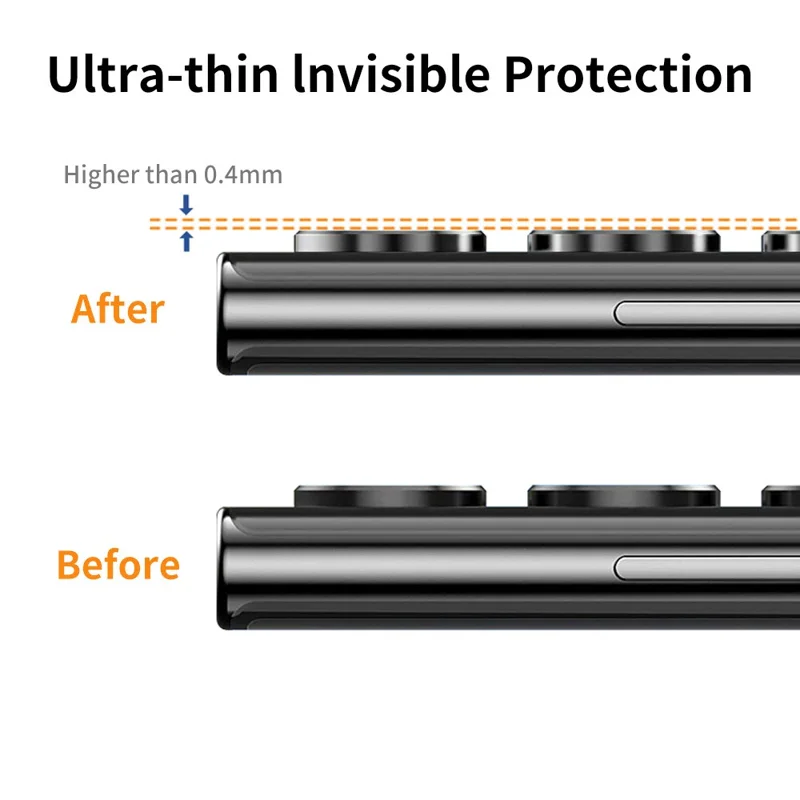 ENKAY HAT PRINCE 2Pcs For Samsung Galaxy S24 Ultra Camera Lens Protector Tempered Glass Back Camera Protection - Black