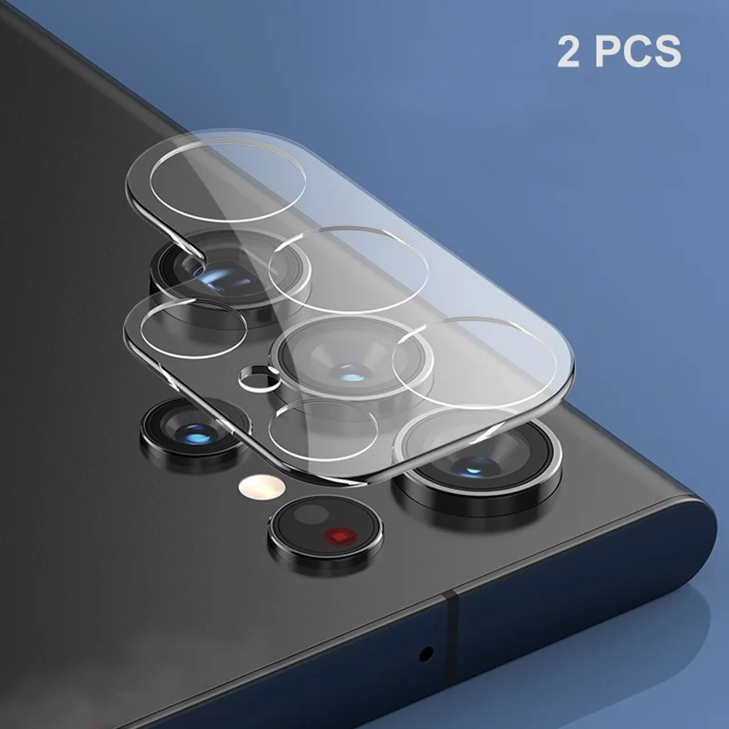 ENKAY HAT PRINCE 2Pcs For Samsung Galaxy S24 Ultra Camera Lens Protector Tempered Glass Back Camera Protection - Transparent