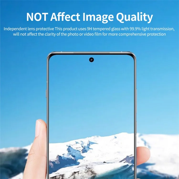 ENKAY HAT PRINCE para OnePlus 12 5G Protetor de Lente da Câmera Cobertura Completa Filme de Vidro Temperado - Preto