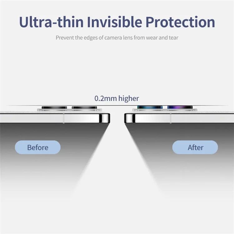 ENKAY HAT PRINCE Para Xiaomi Redmi K70 5G / K70 Pro 5G / K70E 5G / Poco X6 Pro 5G Protetor de Lente da Câmera Individual Filme Traseiro da Lente - Colorido