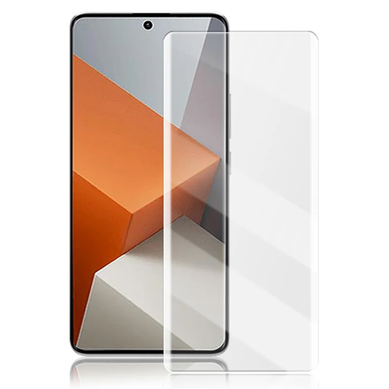 Amorus Für Xiaomi Redmi Anmerkung 13 Pro+ 5G Bildschirmschutz Flüssigkeit UV Temperiertes Glas 3D -gekrümmter Film