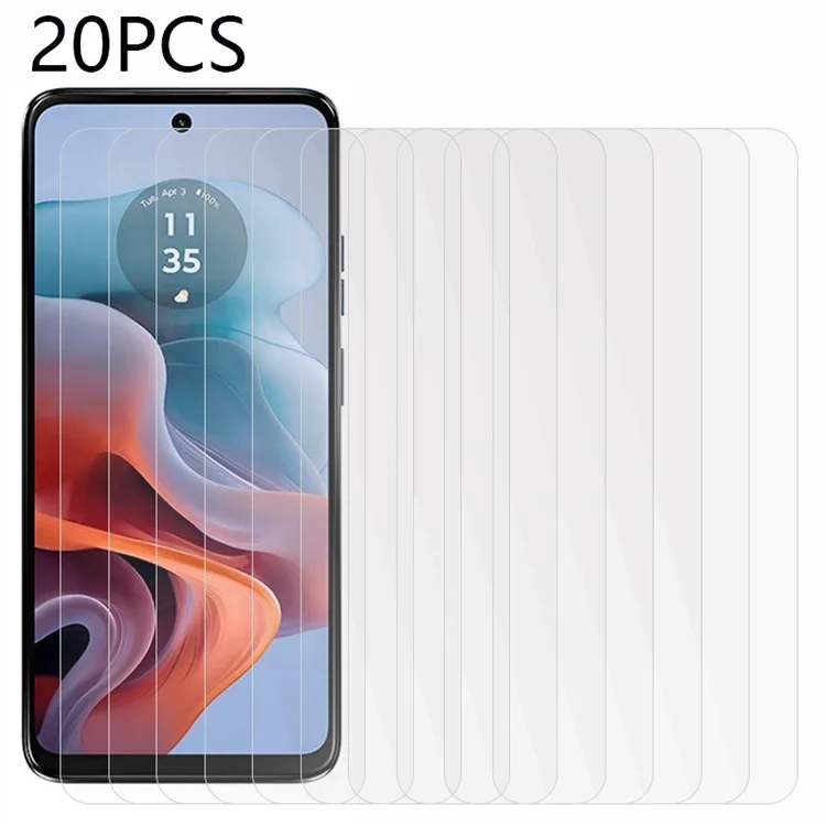 20PCS Para Motorola Moto G45 5G / G34 5G Película de Tela Frontal 0,3 mm Capa de Vidro Temperado 2,5D Anti-Estilhaço