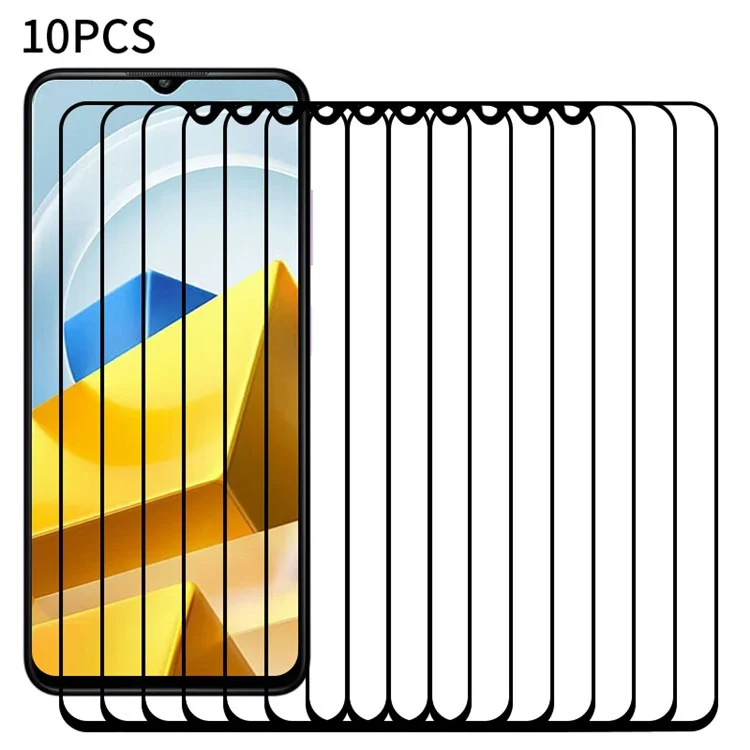 RURIHAI 10Stück Für Xiaomi Poco M6 5G / 4G / Poco C65 4G / Redmi 13C 4G / 5G / 13R 5G Sekundäre Gehärtete Bildschirmschutzfolie HD Klar