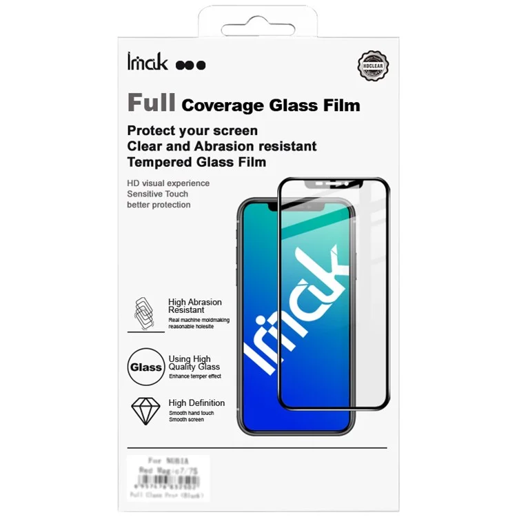 IMAK Pro+ Series For Honor X7b 4G / 90 Smart Arc Edge Tempered Glass Film Full Screen Protector