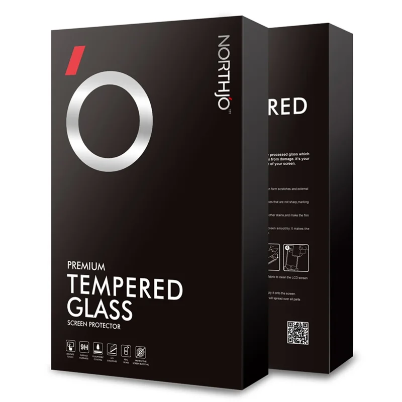 NORTHJO A+ For Samsung Galaxy S23 FE Full Screen Protector Silk Printing High Aluminum-silicon Glass Film - Black