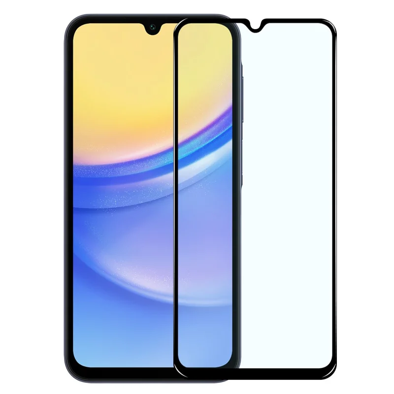 NORTHJO A+ For Samsung Galaxy A15 4G / A15 5G Screen Protector 0.3mm 2.5D Full Glue Anti-explosion Film - Black