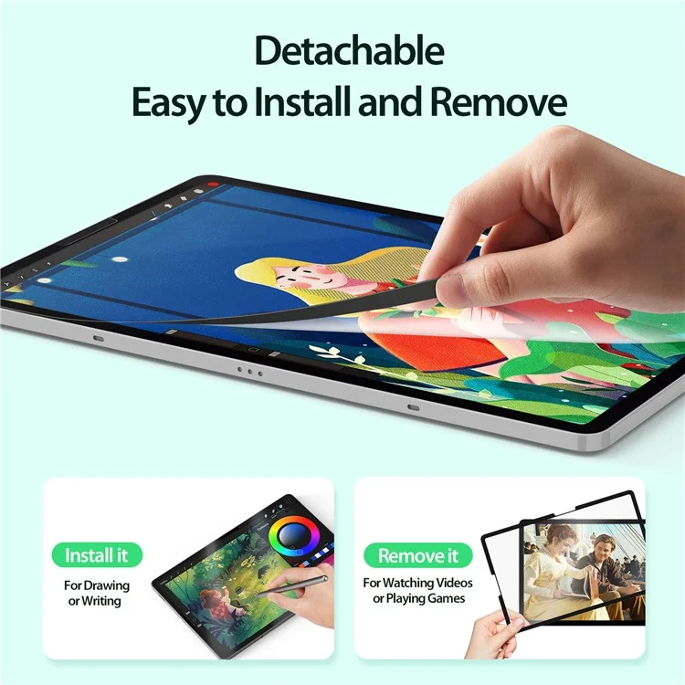 Dux Ducis Naad -serie Für Samsung Galaxy Tab S9 fe Paperfeel Screen Protector Abnehmbarer Mattes Haustierfilm