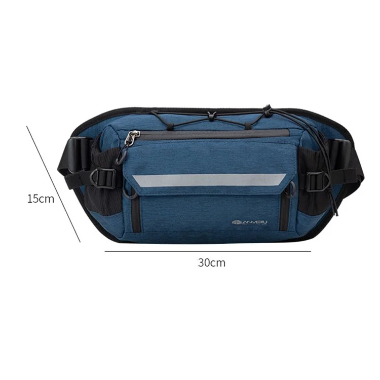 ANMEILU 8017 Ultra-light Cycling Waist Bag Nylon Running Sports Bag - Azul Escuro
