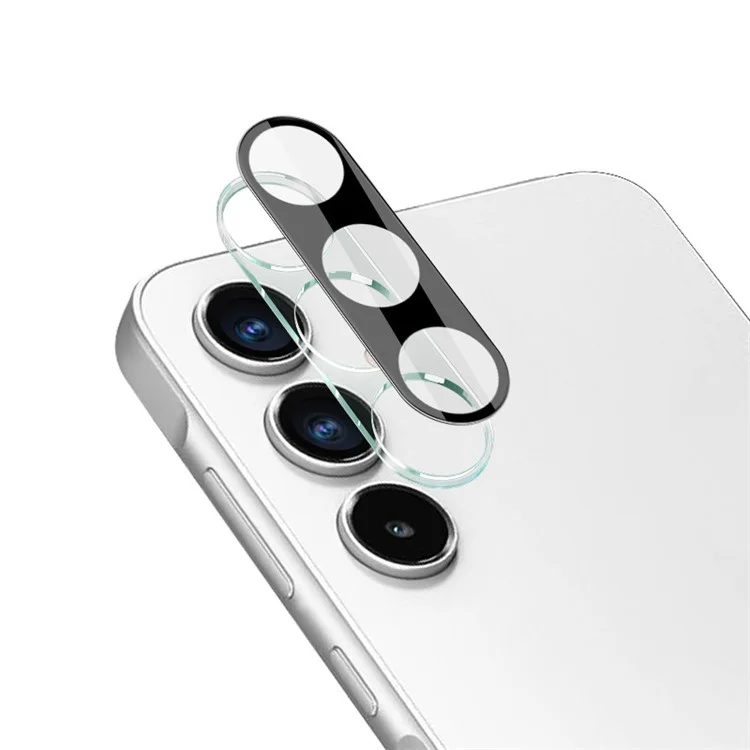 IMAK Für Samsung Galaxy A55 5G HD Transparente gehärtete Glaslinsenfolie + Acryl-Linsenkappenschutz (Schwarze Version)