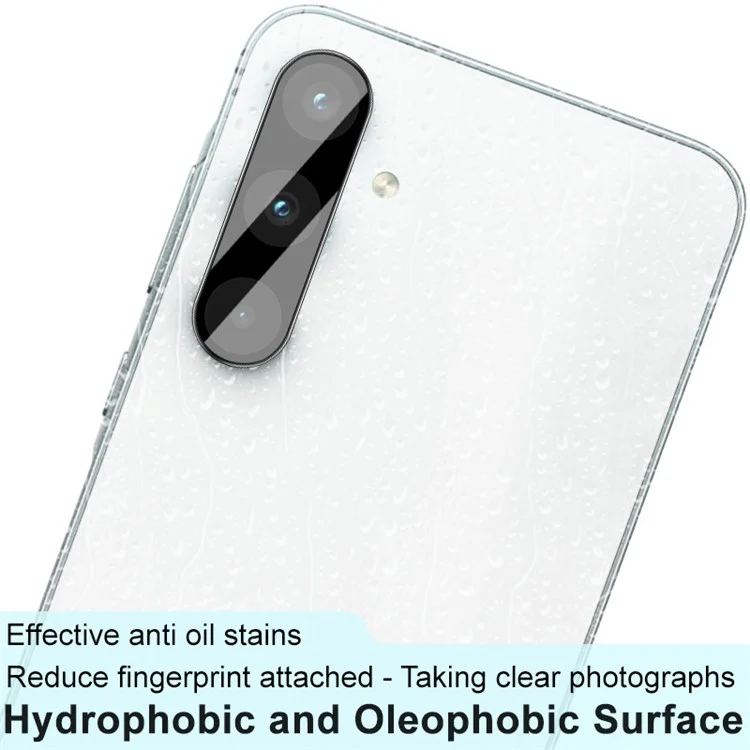 IMAK Für Samsung Galaxy A55 5G HD Transparente gehärtete Glaslinsenfolie + Acryl-Linsenkappenschutz (Schwarze Version)