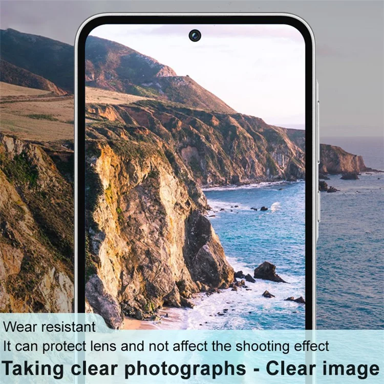 IMAK Für Samsung Galaxy A55 5G HD Transparente gehärtete Glaslinsenfolie + Acryl-Linsenkappenschutz (Schwarze Version)