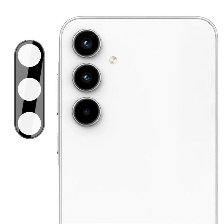 IMAK Für Samsung Galaxy A55 5G HD Transparente gehärtete Glaslinsenfolie + Acryl-Linsenkappenschutz (Schwarze Version)