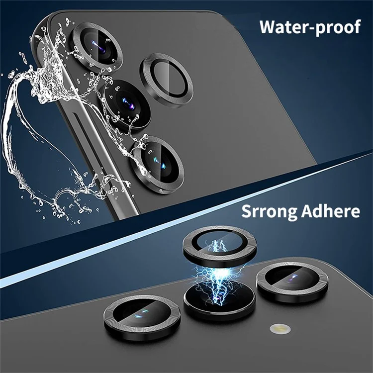 ENKAY HAT PRINCE Para Samsung Galaxy A35 5G Protector de lente de cámara Anillo de 9H de dureza Película de vidrio templado - Oro