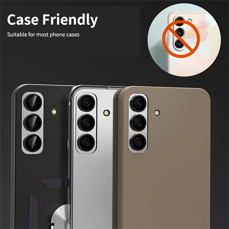 ENKAY HAT PRINCE Para Samsung Galaxy A35 5G Protector de lente de cámara Anillo de 9H de dureza Película de vidrio templado - Oro