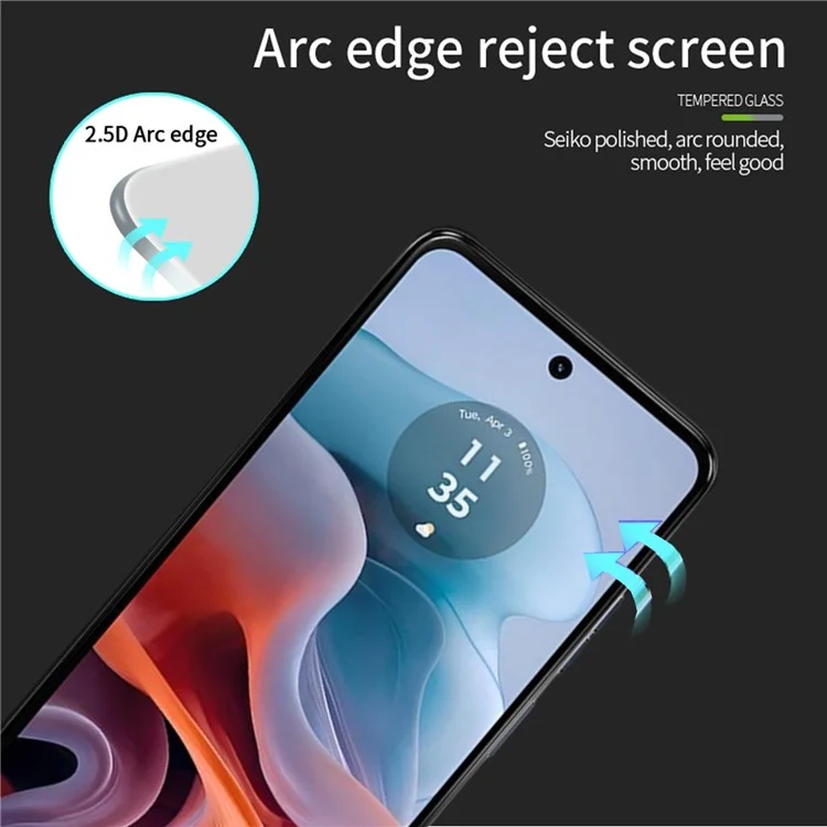 MOFI For Motorola Moto G34 5G JK Tempered Glass Film Series-1 Full Glue Anti-explosion Film