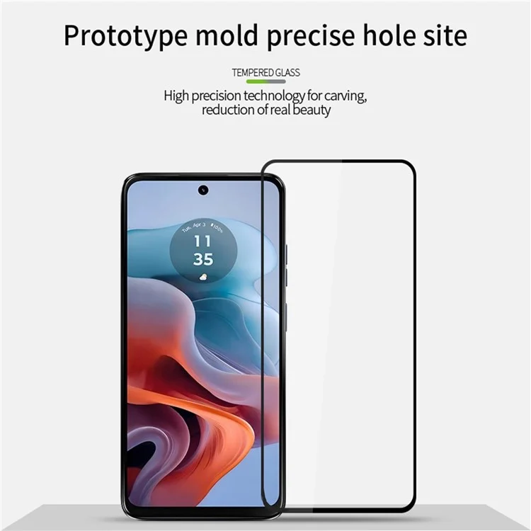 MOFI Für Motorola Moto G45 5G / G34 5G JK Gehärtetes Glas Film Serie-1 Vollkleber Anti-Explosions-Film
