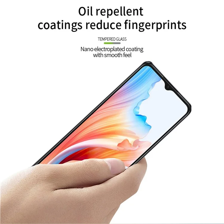 PINWUYO JK Tempered Glass Film Series-2 pour Oppo A59 5G Full Glue Full Screen Protector Guard