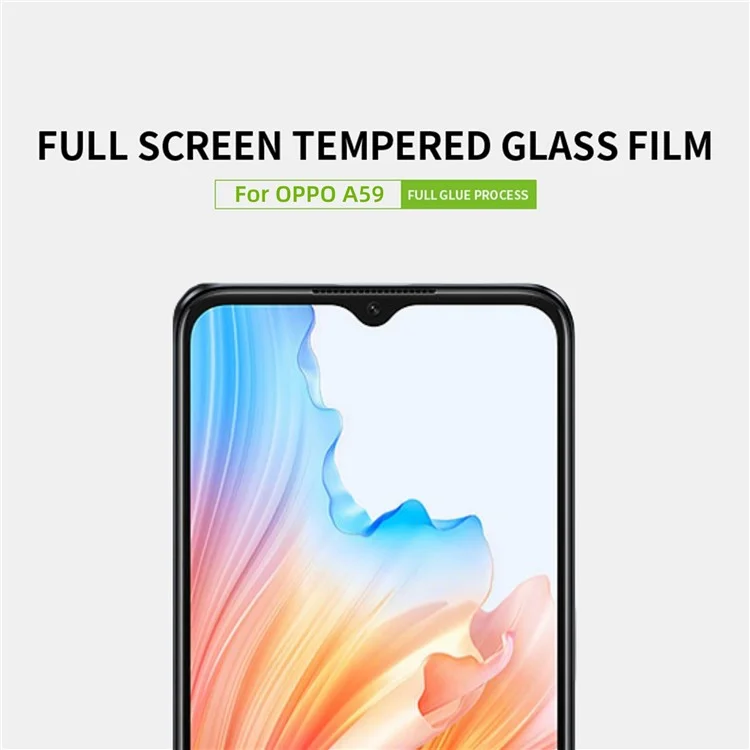 PINWUYO JK Tempered Glass Film Series-2 pour Oppo A59 5G Full Glue Full Screen Protector Guard