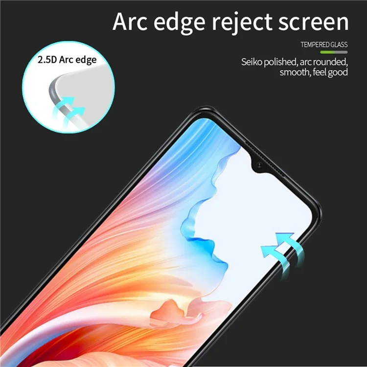 PINWUYO JK Tempered Glass Film Series-2 pour Oppo A59 5G Full Glue Full Screen Protector Guard