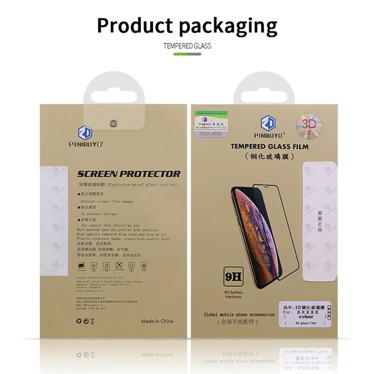 PINWUYO JK 3D Curved Tempered Glass Film-2 para Xiaomi Redmi K70E 5G / Poco X6 / Poco X6 Pro 5G Protector de pantalla completa
