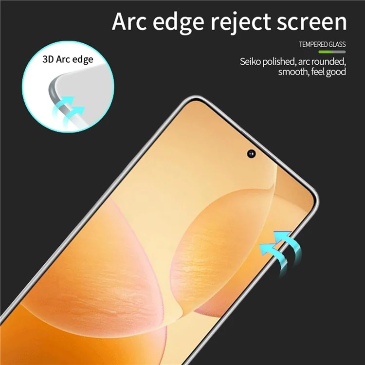 PINWUYO JK 3D Curved Tempered Glass Film-2 para Xiaomi Redmi K70E 5G / Poco X6 / Poco X6 Pro 5G Protector de pantalla completa