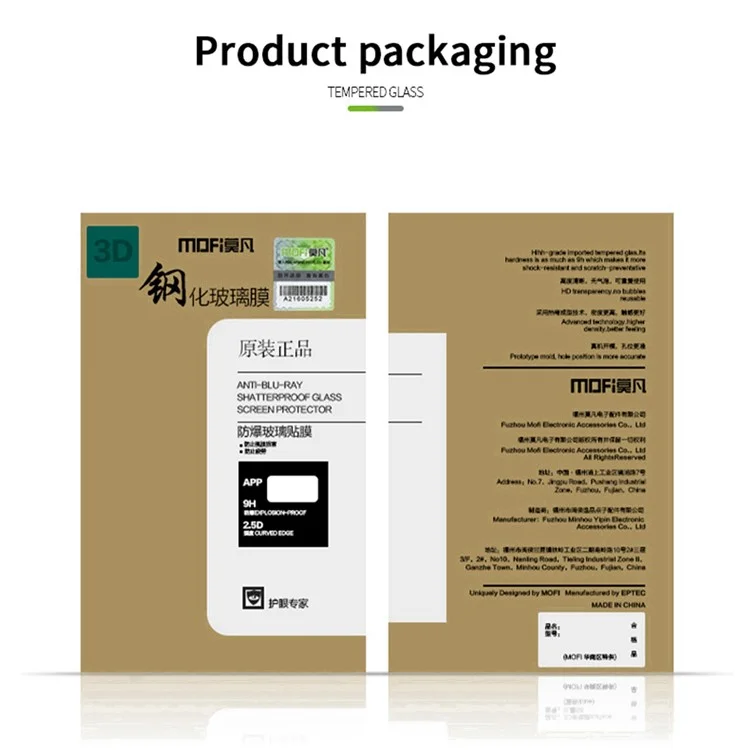 MOFI JK 3D Película de Vidrio Templado-1 para Xiaomi Redmi K70E 5G / Poco X6 / Poco X6 Pro 5G Protector de Pantalla Curvo HD de Pantalla Completa