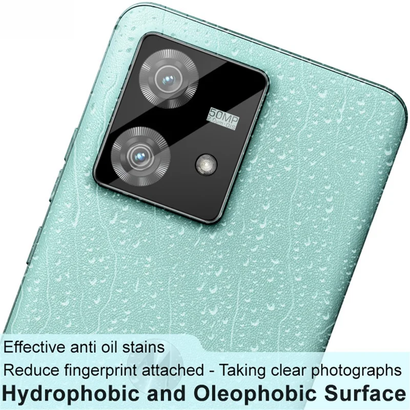 IMAK For Motorola Edge 40 Neo 5G Tempered Glass Camera Lens Film+Acrylic Lens Cap (Black Version)