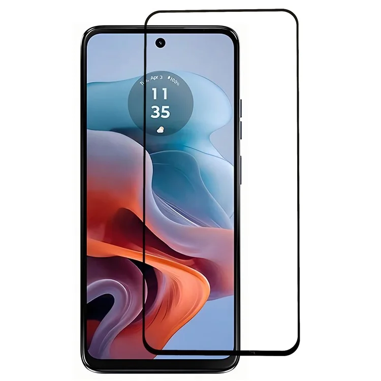 Para Motorola Moto G45 5G / G34 5G Película de Proteção de Tela de Vidro Temperado Seda Impressão Cobertura Completa