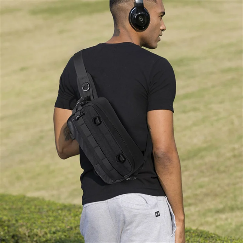 OZUKO 9676 Outdoor Tactical Men Crossbody Bag Oxford Cloth Chest Pack - Camouflage