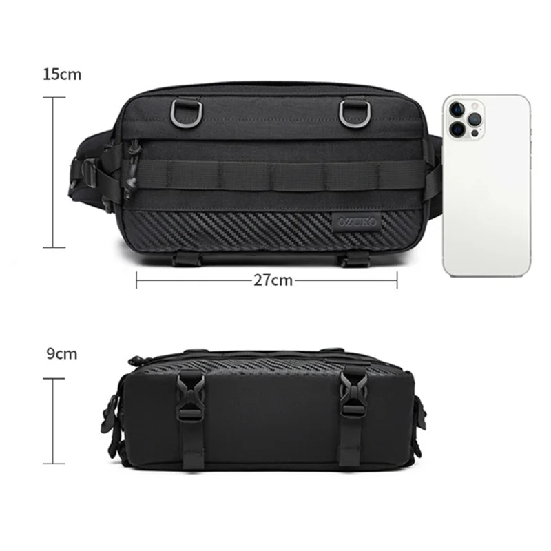 OZUKO 9676 Outdoor Tactical Men Crossbody Bag Oxford Cloth Chest Pack - Camouflage