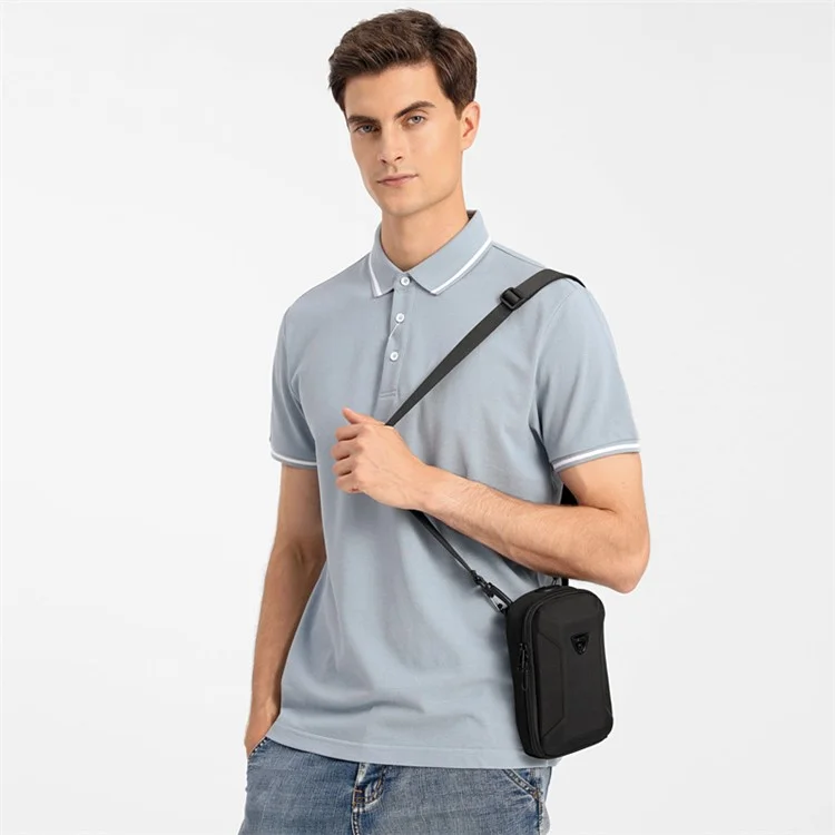 OZUKO 9442 Mini EVA Hard Shell Shoulder Bag Phone Storage Pouch Purse - Black