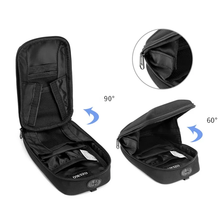 OZUKO 9442 Mini EVA Hard Shell Shoulder Bag Phone Storage Pouch Purse - Black