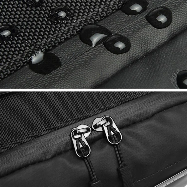 OZUKO 9260 Men Waterproof Crossbody Chest Bag Outdoor Sports Waist Bag - Black