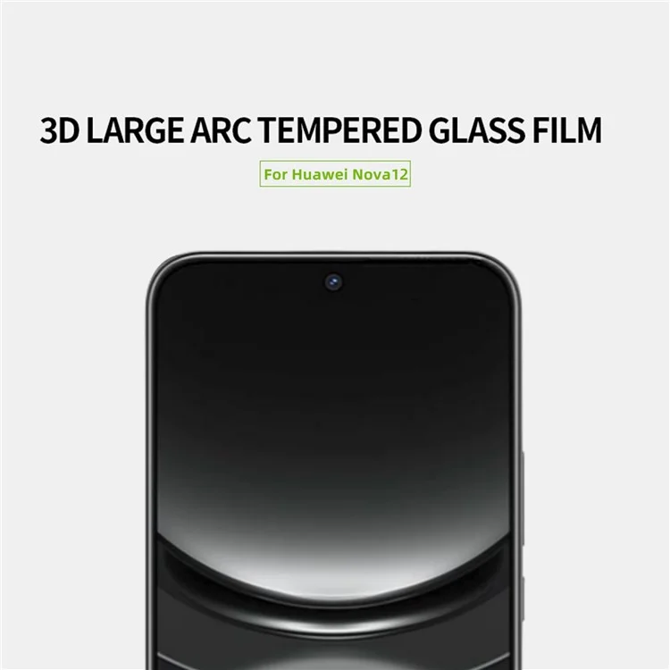 MOFI JK 3D Película de Vidrio Templado-1 para Huawei nova 12 5G Protector de Pantalla Full Screen 9H