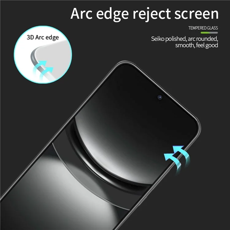 MOFI JK 3D Película de Vidrio Templado-1 para Huawei nova 12 5G Protector de Pantalla Full Screen 9H
