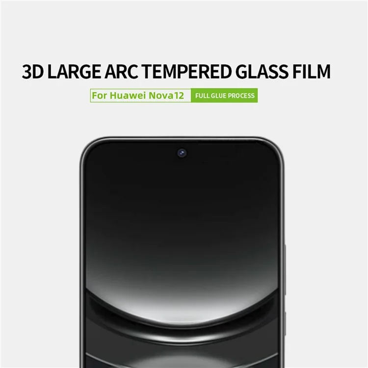 PINWUYO JK Serie de películas de vidrio templado 3D-2 para Huawei nova 12 5G Protector de pantalla de vidrio AGC 9H
