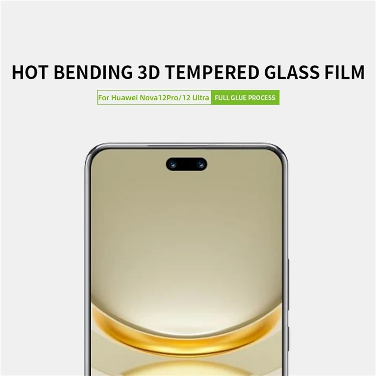 Pinwuyo Per Huawei Nova 12 Pro 5G / Nova 12 Ultra 5G Screen Protector 3D Film di Vetro Temperato a Piegatura Calda