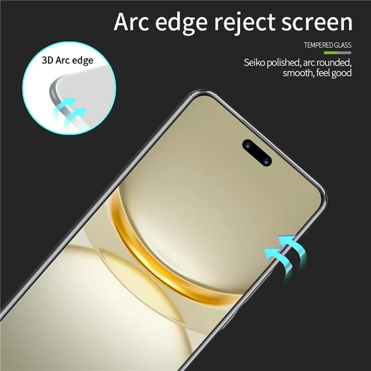 Pinwuyo Per Huawei Nova 12 Pro 5G / Nova 12 Ultra 5G Screen Protector 3D Film di Vetro Temperato a Piegatura Calda