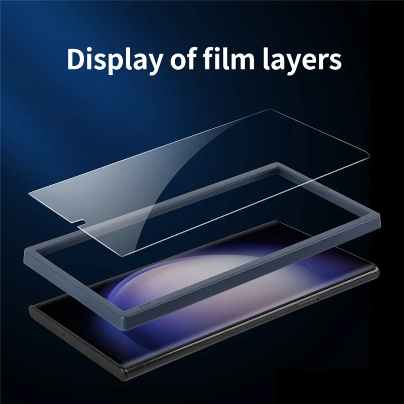 2Pcs Screen Protector for Samsung Galaxy S23+ High Aluminum-silicon Glass Film with 2Pcs Camera Lens Protector