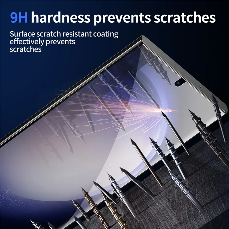 2Pcs Screen Protector for Samsung Galaxy S23+ High Aluminum-silicon Glass Film with 2Pcs Camera Lens Protector